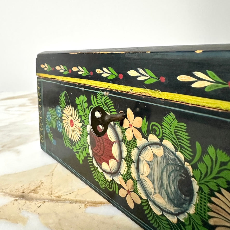 Mexican Lacquered Wood Box