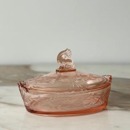 Heisey Lemon Dish & Dolphin Finial