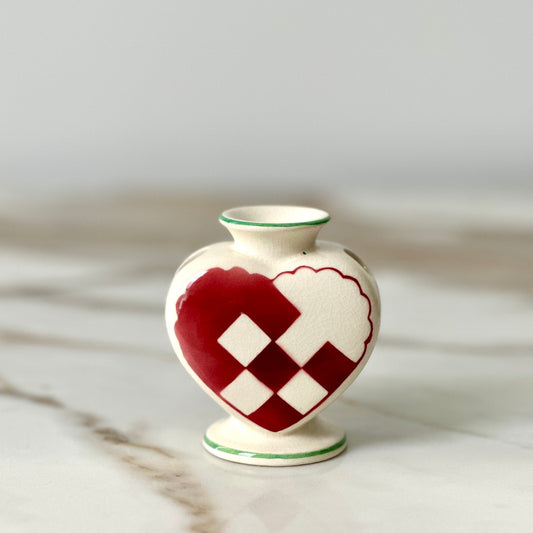 Aluminia Christmas Heart Vase & Candlestick