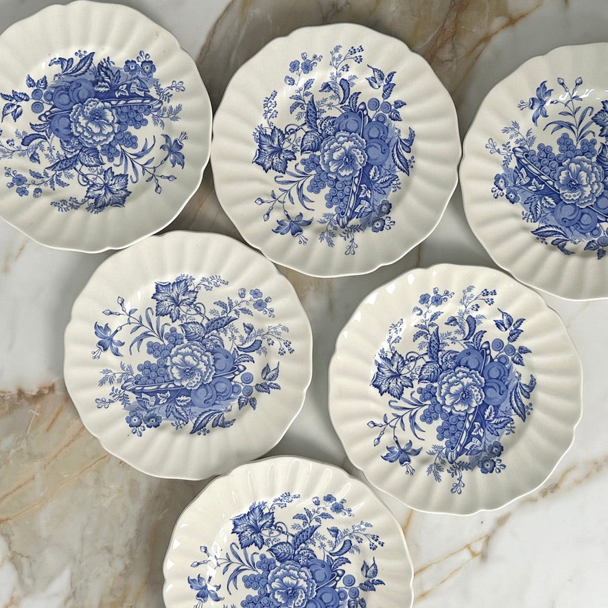 Royal Doulton Kirkwood Blue Salad Plates - Set of 6