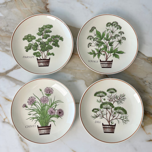 Nelson Lebo Herb Salad Plates - Set of 4