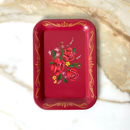 Small Hand-Painted Metal Tray