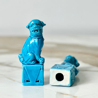 Small Turquoise Foo Dogs - Pair