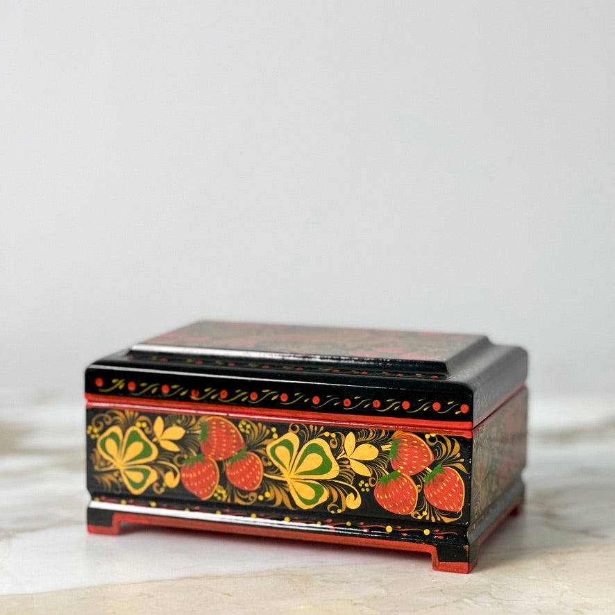 Khokhloma Painted Lacquer Box