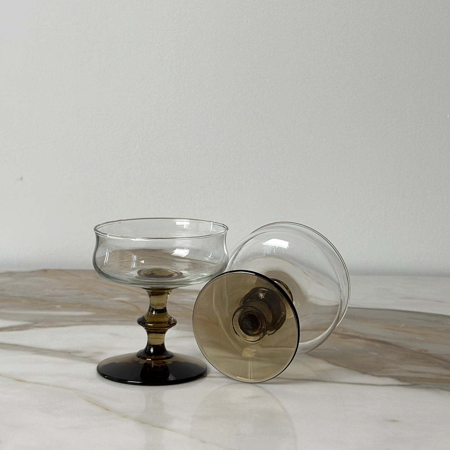 Libbey Tulip Brown Champagne Glasses - 4