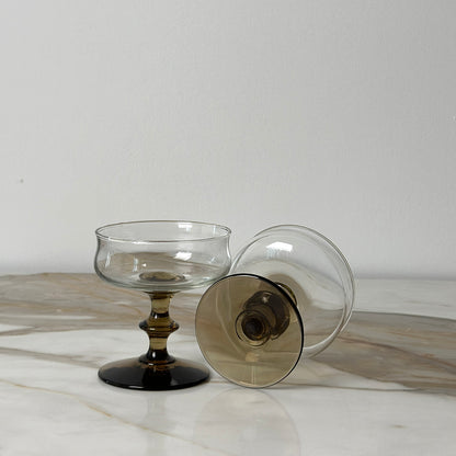 Libbey Tulip Brown Champagne Glasses - 4