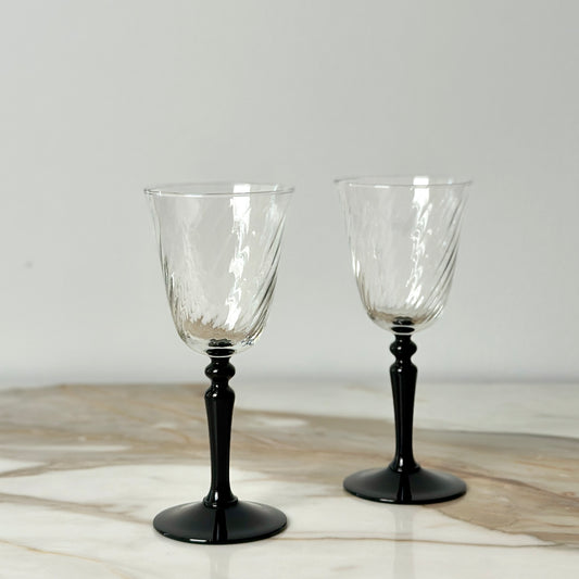 Cristal D'Arques Onyx Wine Glasses - Set of 6