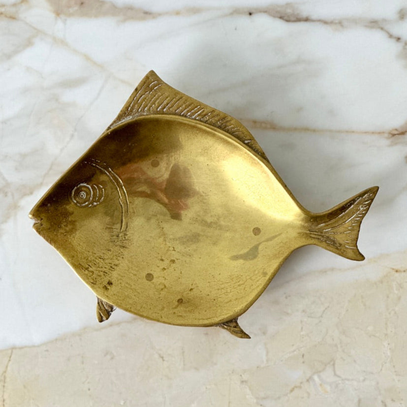 Small Brass Fish Dish
