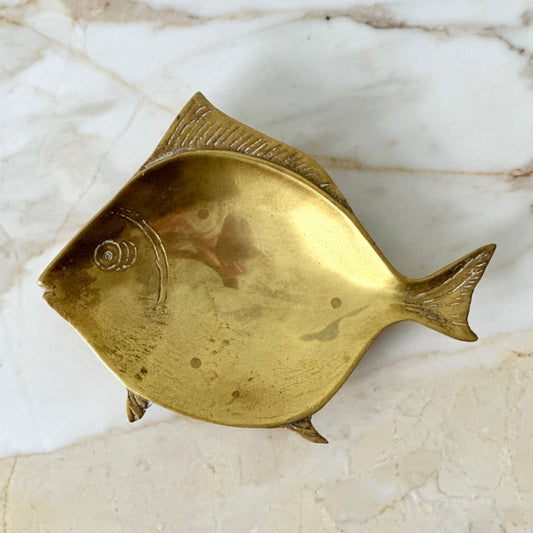 Small Brass Fish Dish