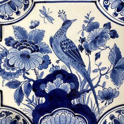 Royal Delft Blue Bird of Paradise Plate Charger