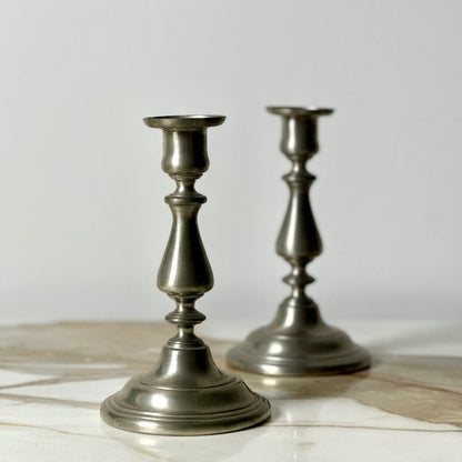 International Pewter Candlesticks - Pair