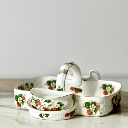 Hammersley Strawberry Porcelain Basket