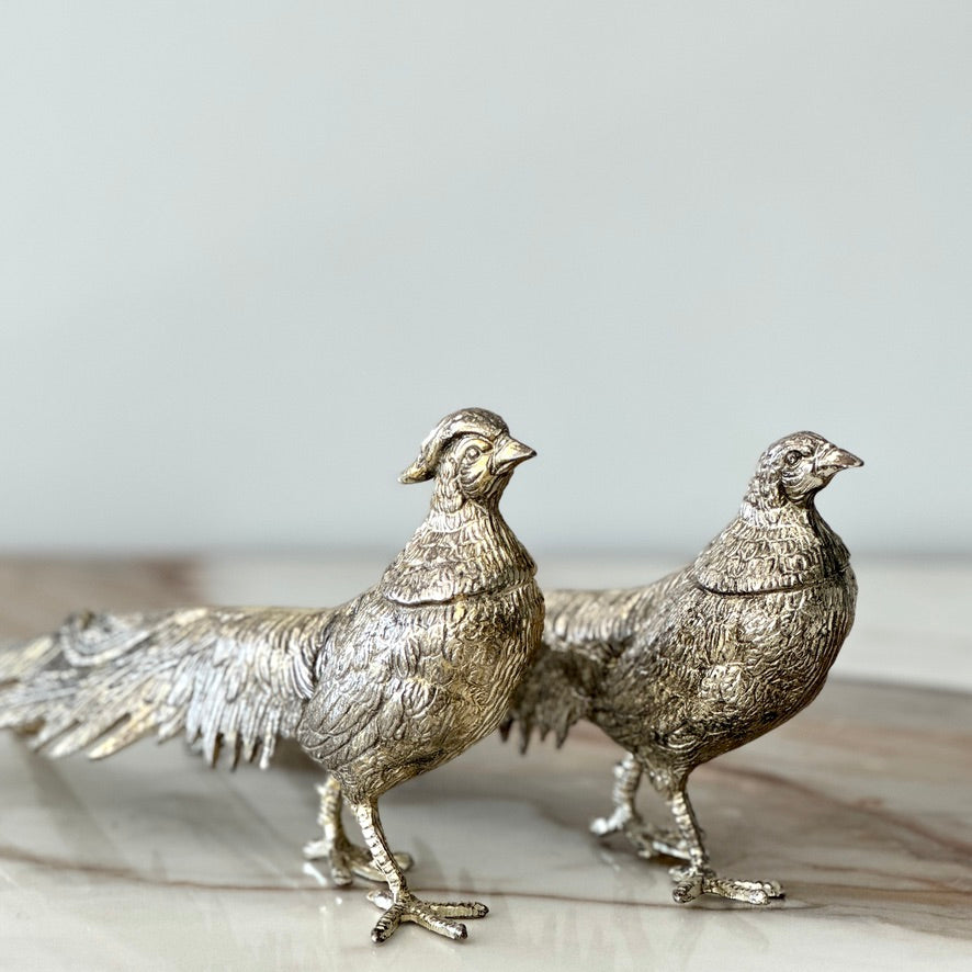 Metal Pheasants - Pair