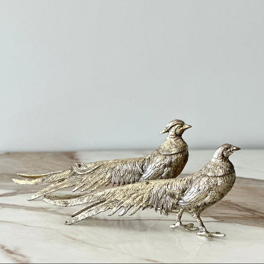 Metal Pheasants - Pair