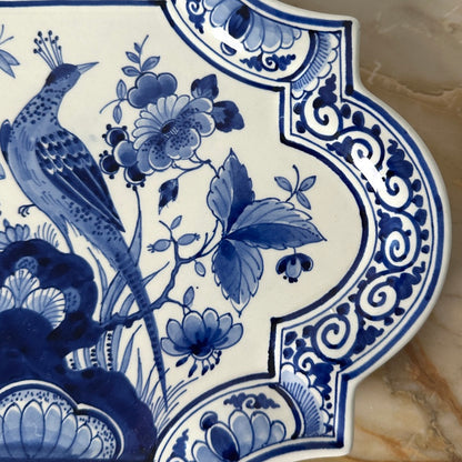 Royal Delft Blue Bird of Paradise Plate Charger
