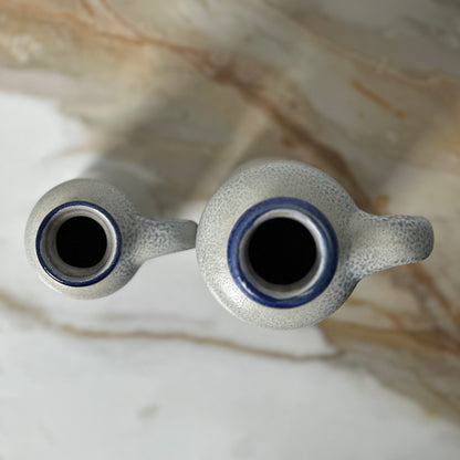 German Salt-Glazed Jug Vases - Pair