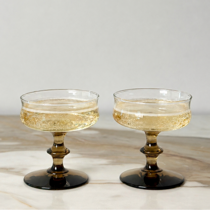 Libbey Tulip Brown Champagne Glasses - 4