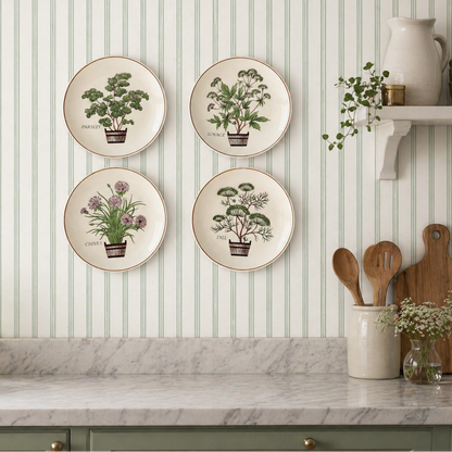 Nelson Lebo Herb Salad Plates - Set of 4