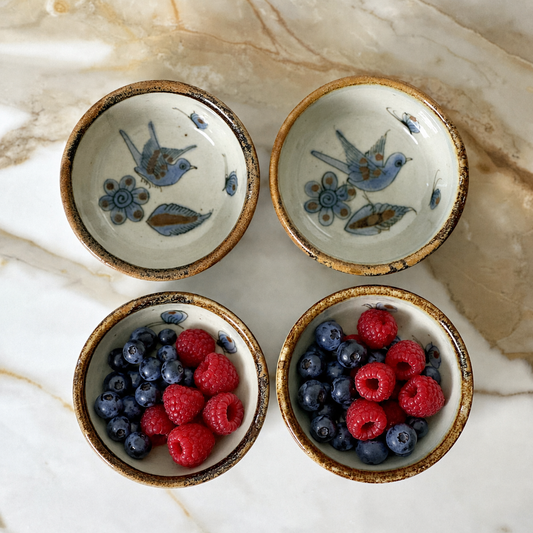Ken Edwards El Palomar Blue Bird Bowls - set of 4