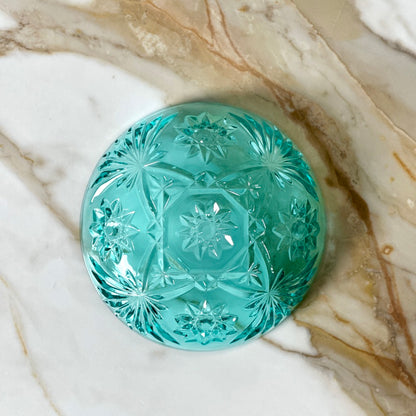Anchor Hocking Turquoise Glass Star Bowl