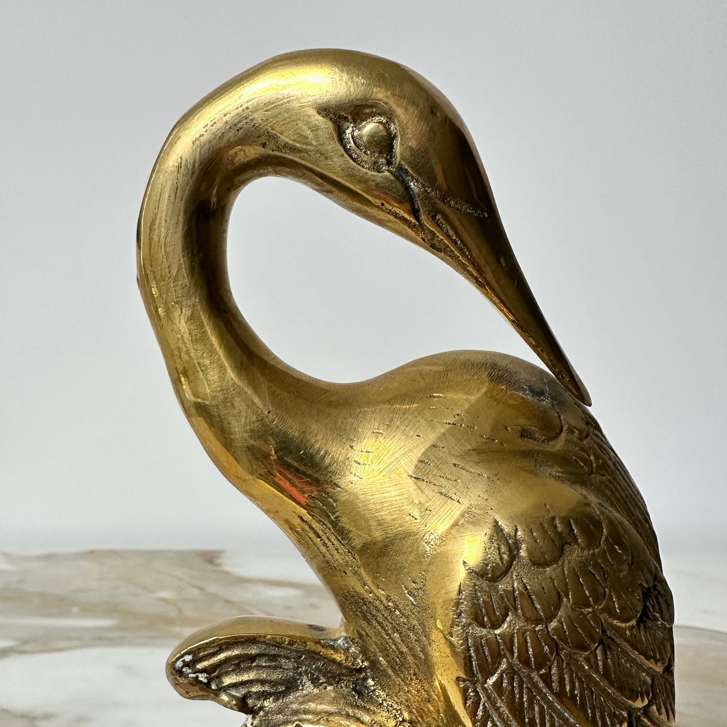 Brass Crane Bookend - Single