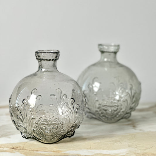 Clyde Dowser Lion Glass Bottle Fire Extinguisher Grenades - Pair