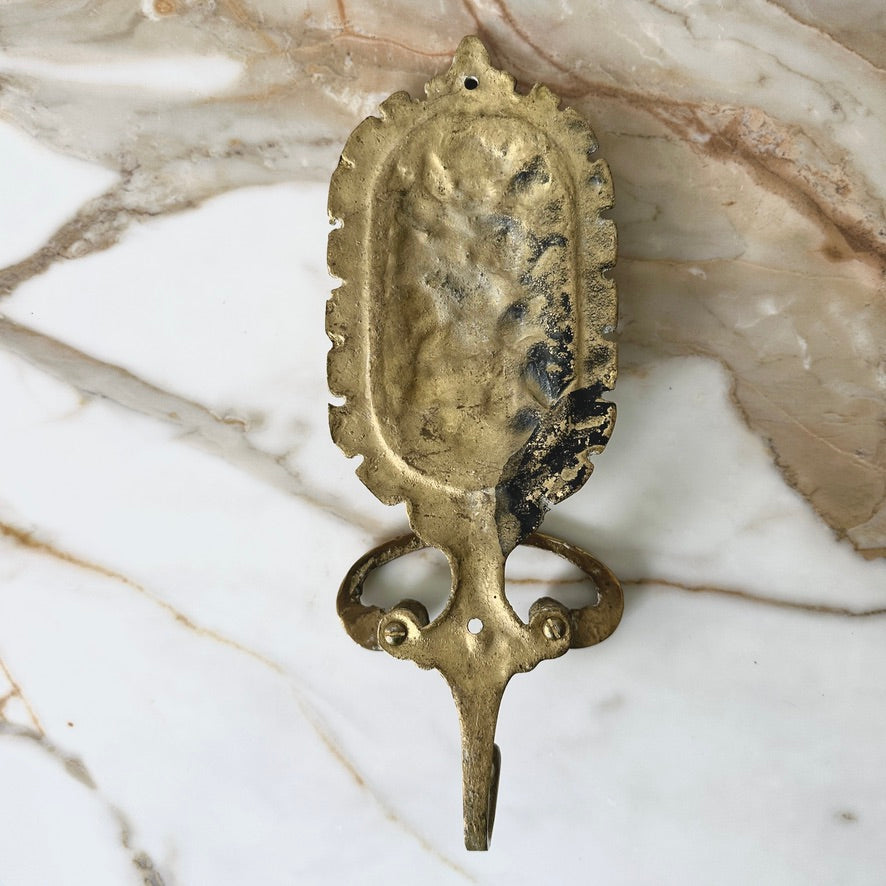 Brass Floral Wall Hook
