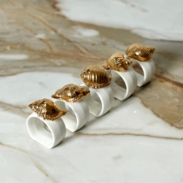 Omnibus Seashell Napkin Rings - Set of 5
