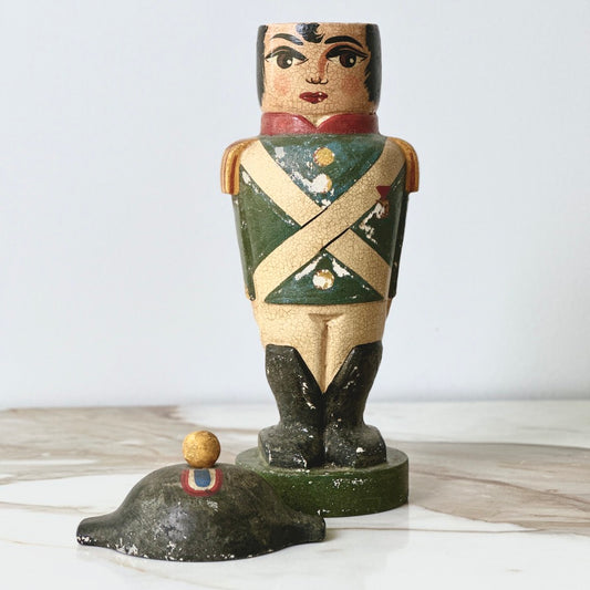 Bronzini Carved Wood Napoleon Soldier
