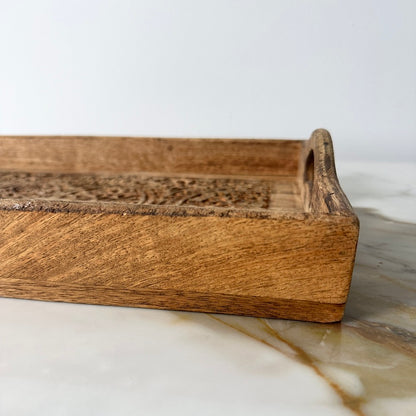 Wood Carved Serving Tray