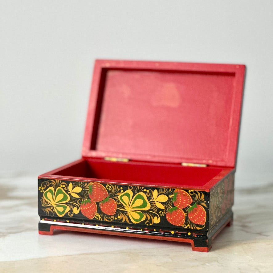 Khokhloma Painted Lacquer Box