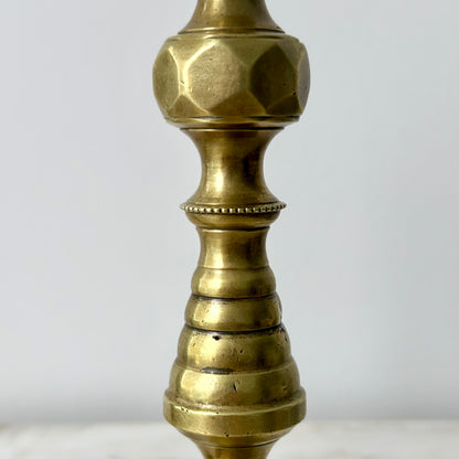 Brass Beehive Candlesticks - Pair
