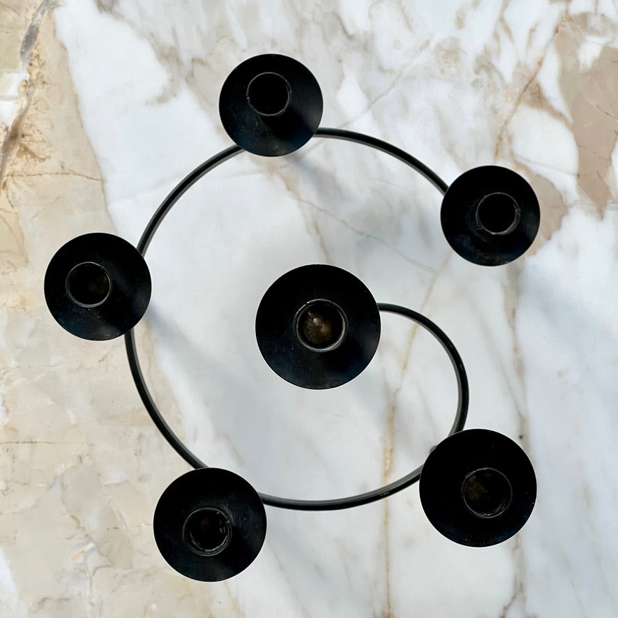 Swedish Metal Spiral Candelabra