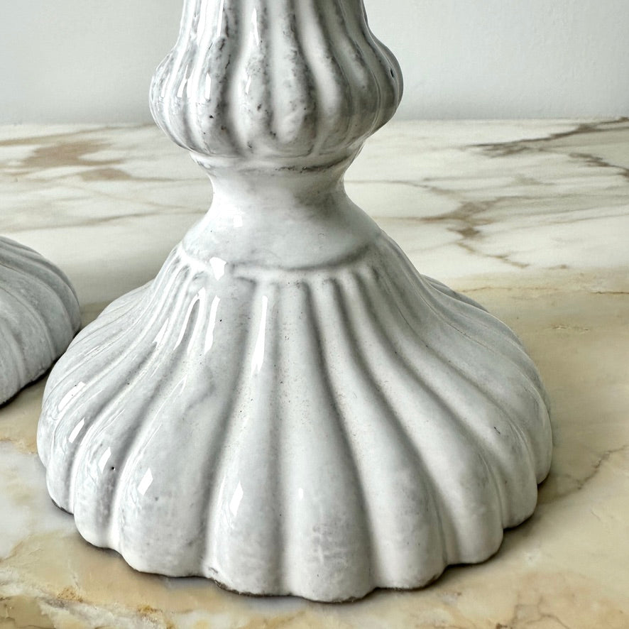 Astier de Villatte Peggy Candlesticks - Pair