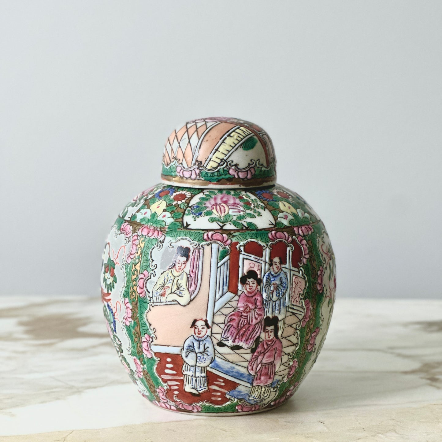 Famille Rose Ginger Jar