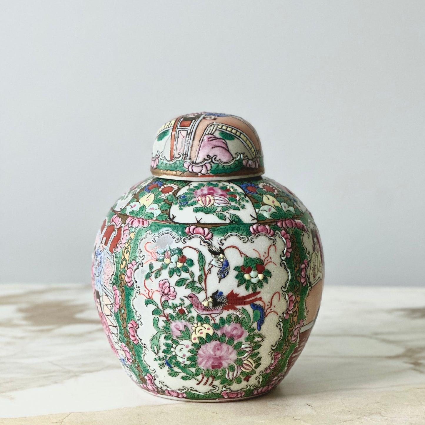 Famille Rose Ginger Jar