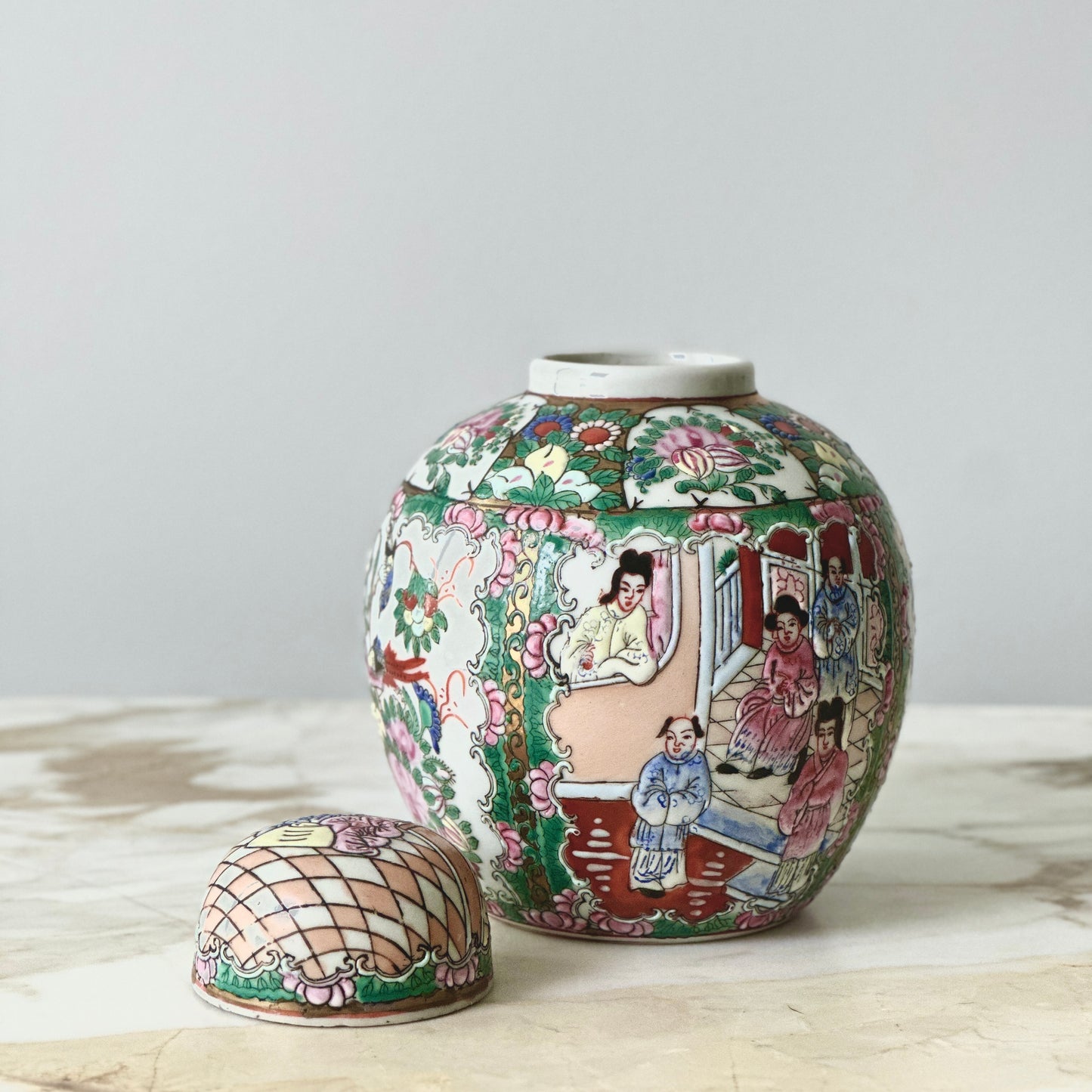 Famille Rose Ginger Jar