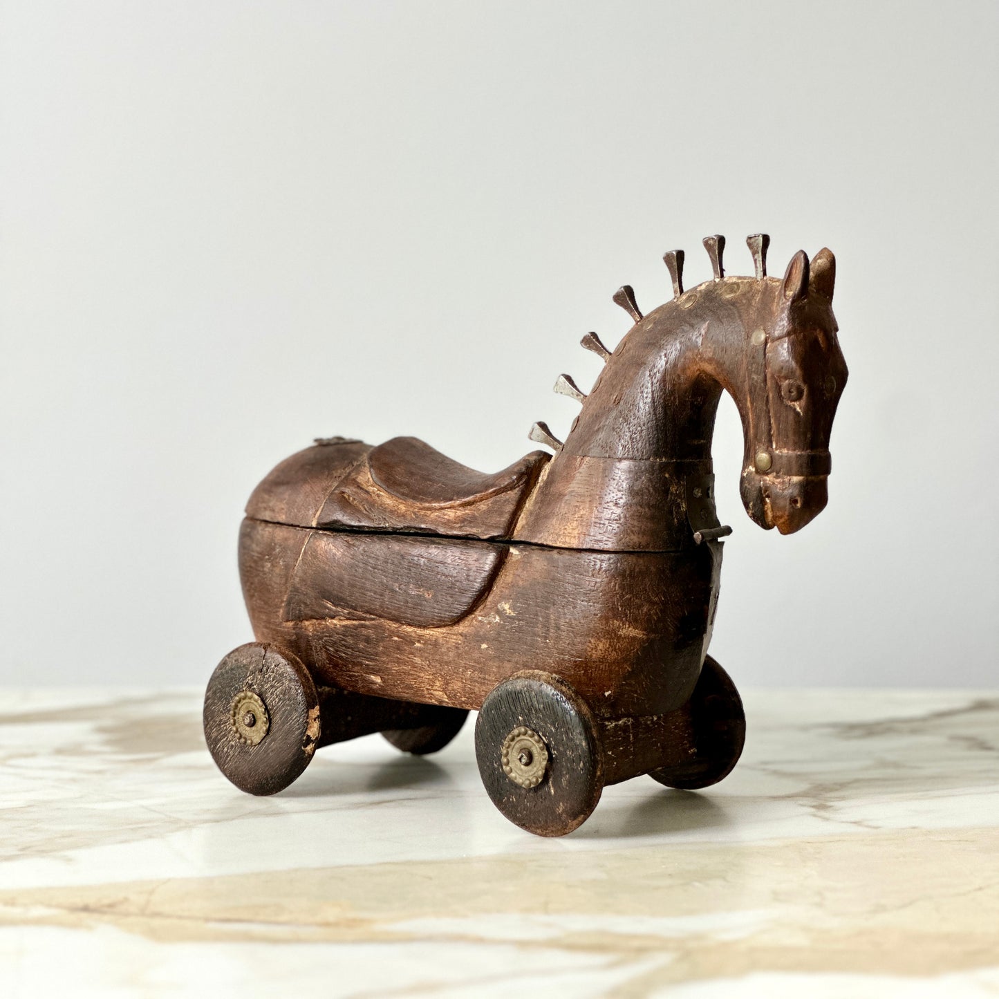 Wooden Horse On Wheels