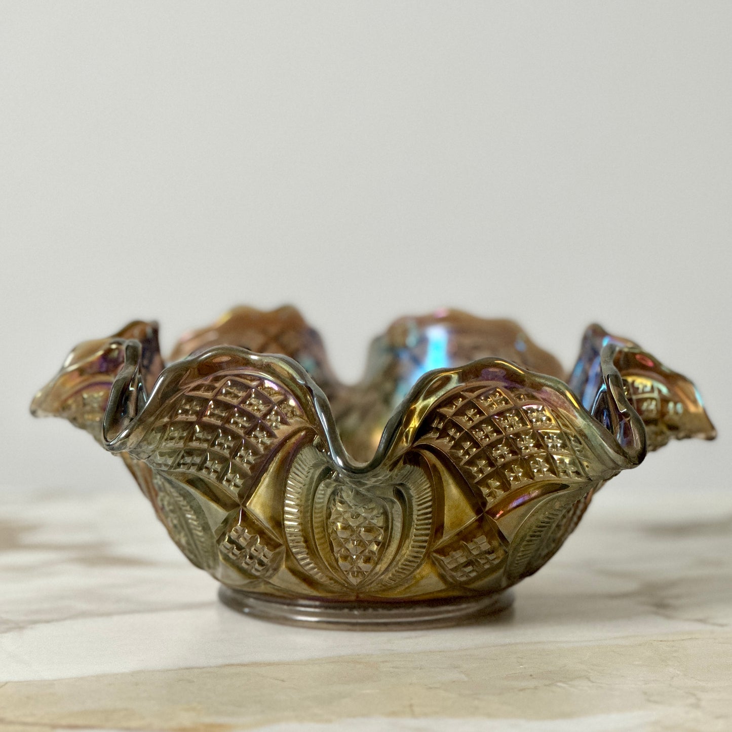 Iridescent Crimped Bowl
