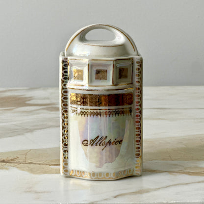 German Lusterware Spice Jars - Set of 6