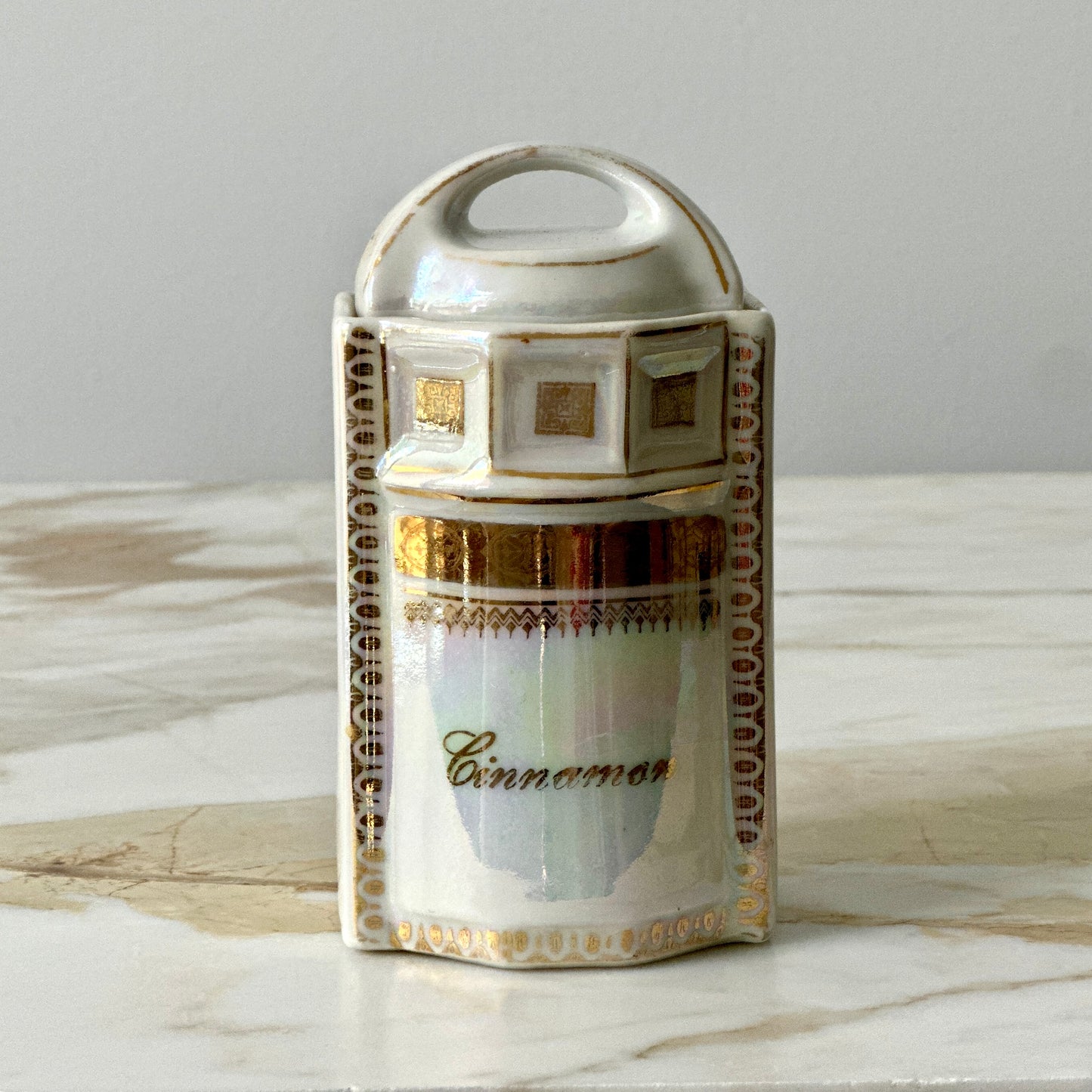 German Lusterware Spice Jars - Set of 6