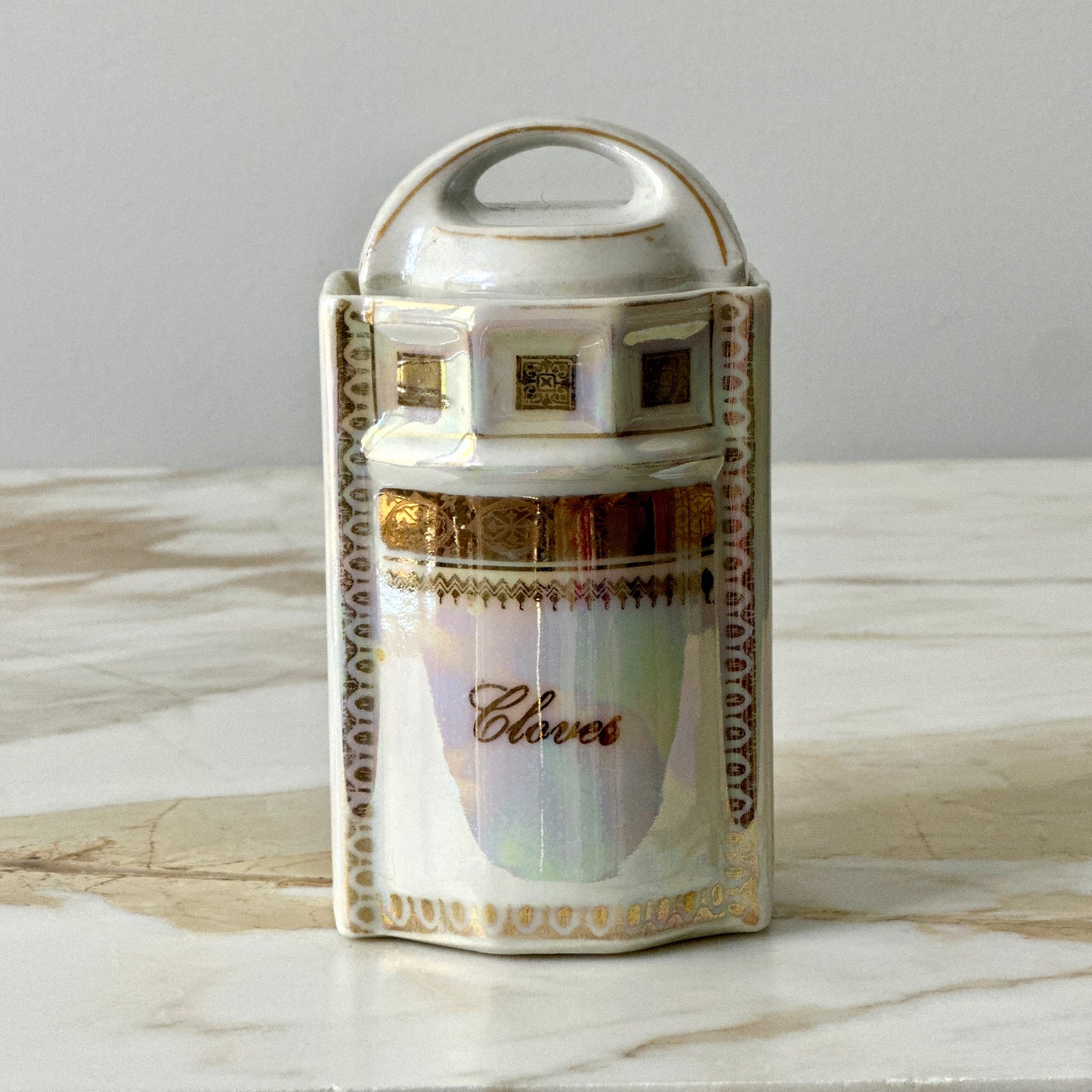 German Lusterware Spice Jars - Set of 6