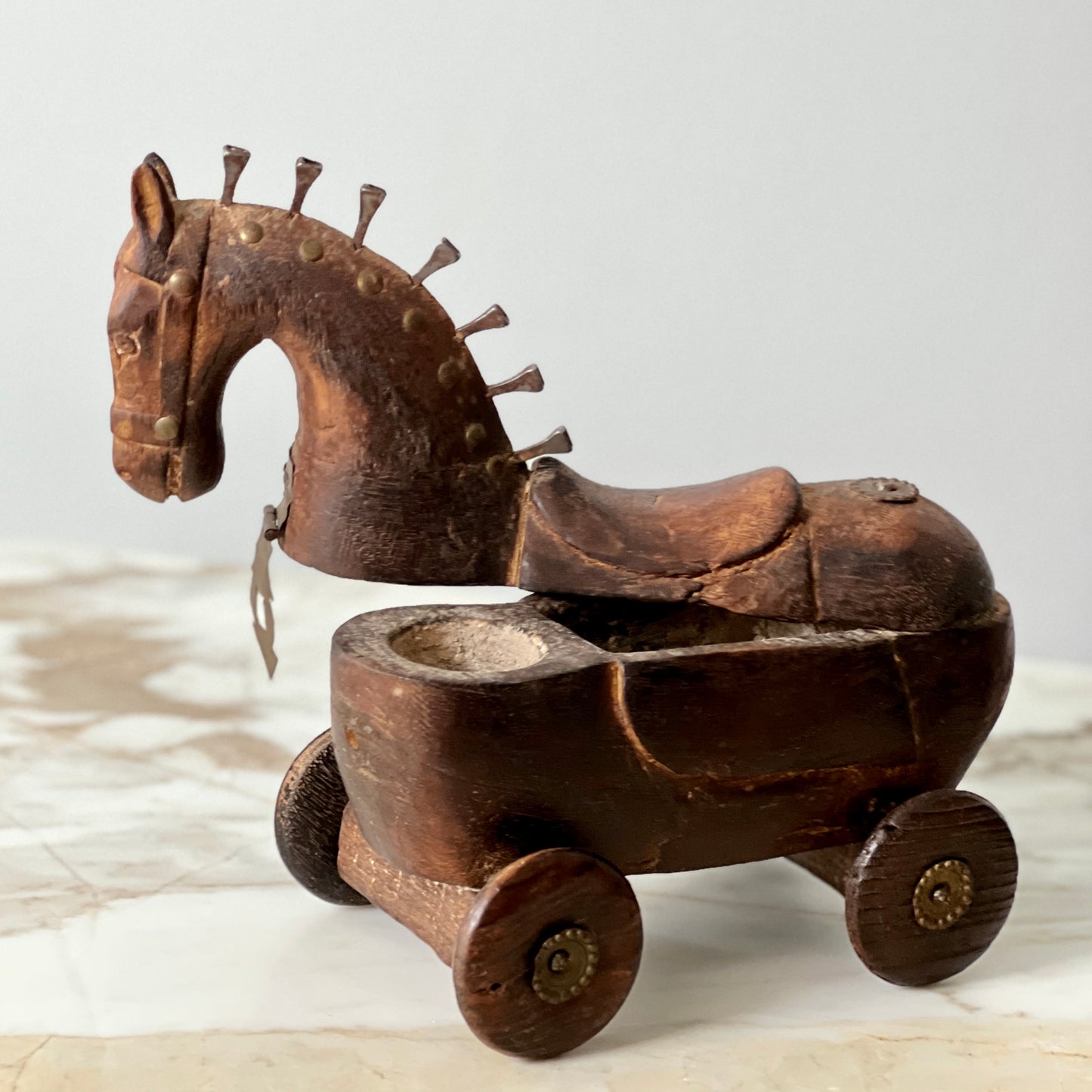 Wooden Horse On Wheels