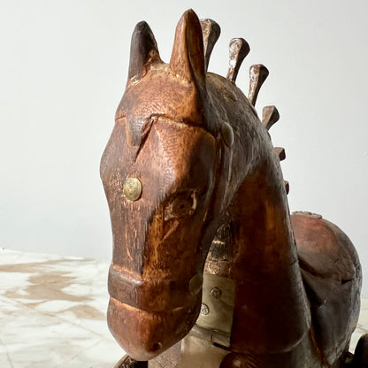 Wooden Horse On Wheels