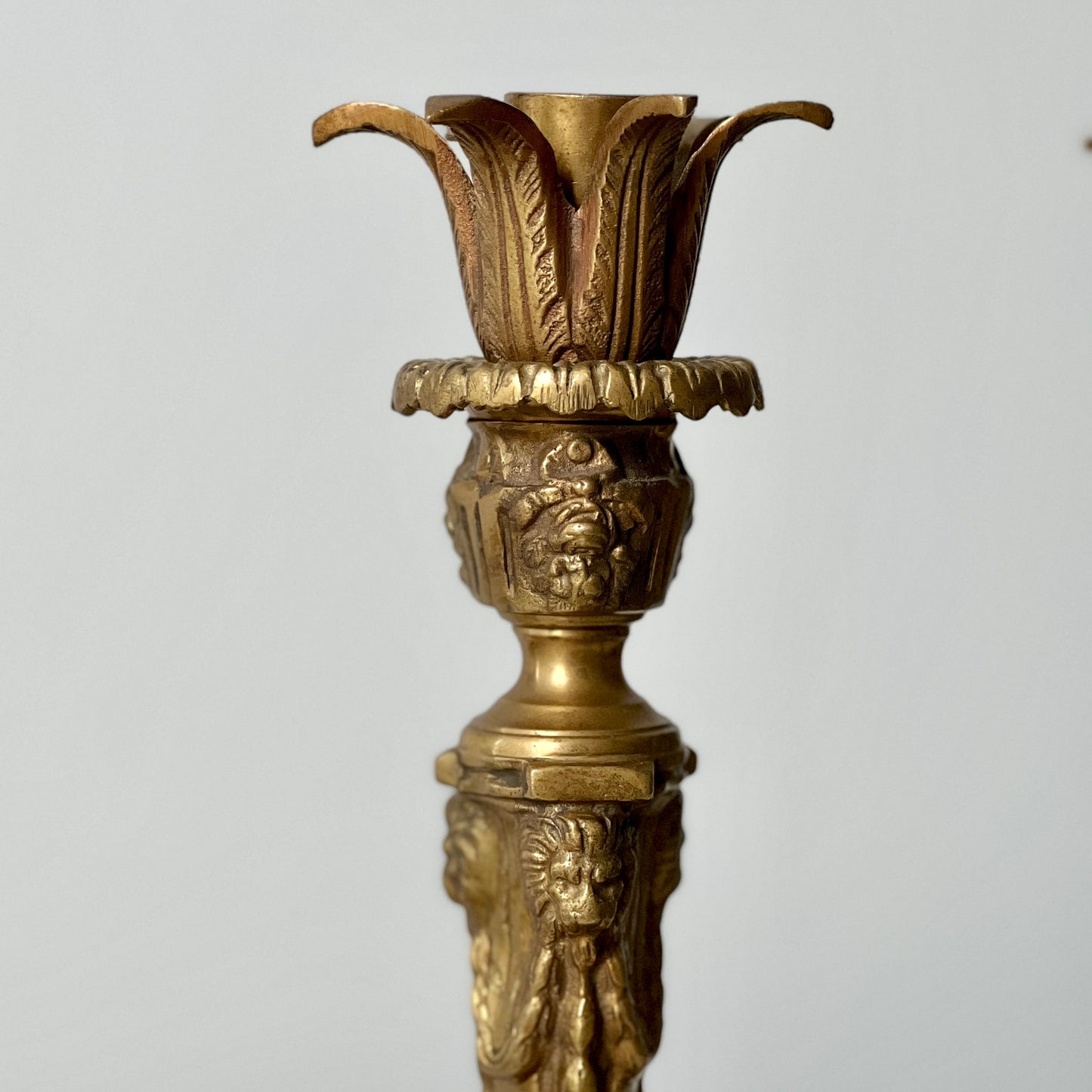 Brass Lion Candlesticks