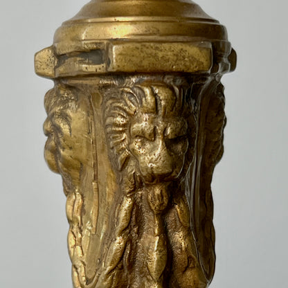 Brass Lion Candlesticks