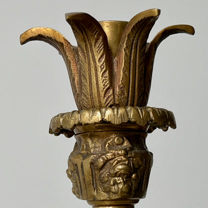 Brass Lion Candlesticks