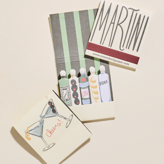One & Only Paper Martini Printed Matchbook