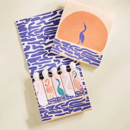 One & Only Paper Tropical Sunset Birds Printed Matchbook