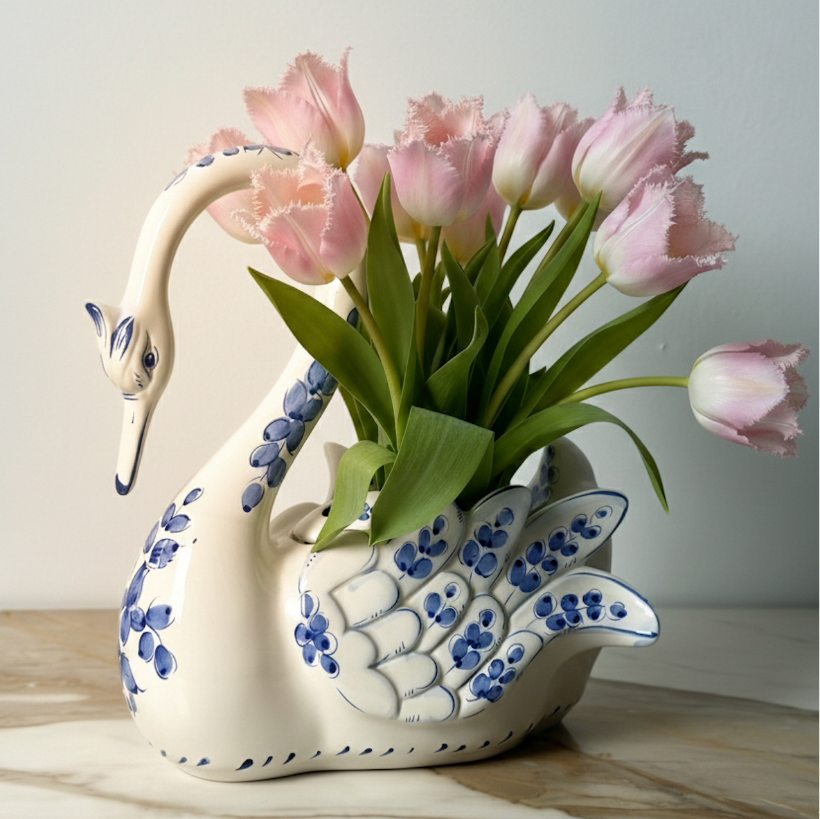 Pereiras Ceramic Swan Planter